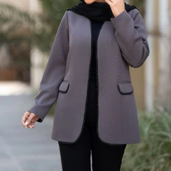 مانتو جلو باز رسمی جیب دار