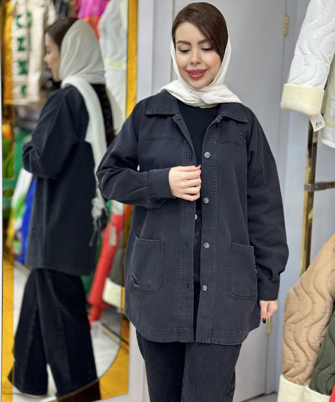 مانتو مشکی پاییزه طرحدار